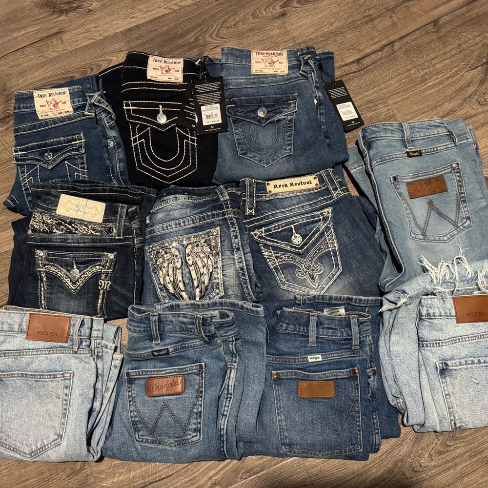 Rock Revival Women's Blue and Black Jeans